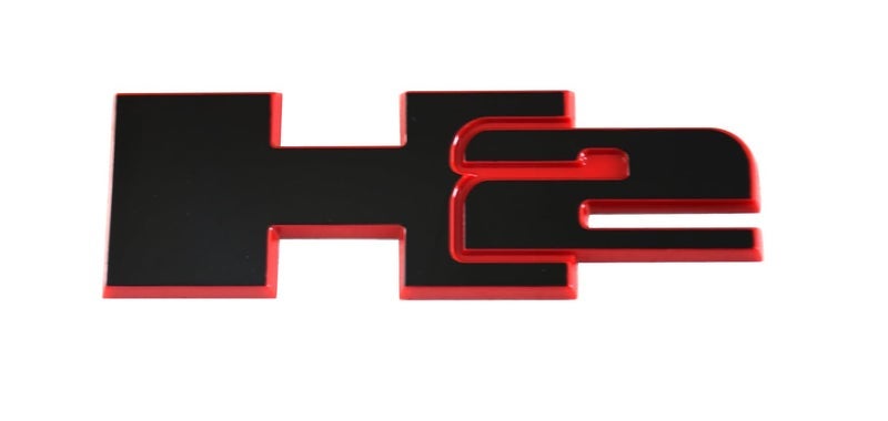 Algasan 2pcs H2 Rear Liftgate Door Nameplate 3D Badge Emblems Replacement for 2003-2009 Hummer H2 (Redline) - Image 2